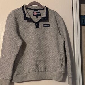 Gray Quilted Women's Sweatshirt Penn State